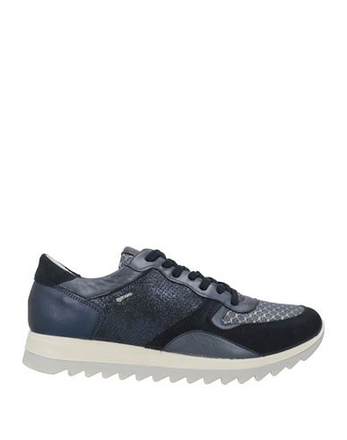 Igi & Co Woman Sneakers Navy Size 10 Leather, Textile Fibers In Blue