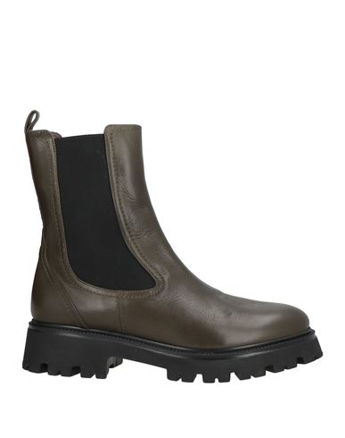 Fleury Woman Ankle Boots Military Green Size 7 Leather In Green