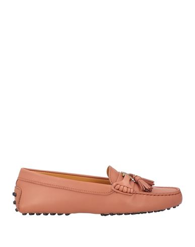 Tod's Woman Loafers Antique Rose Size 7.5 Leather In Neutral