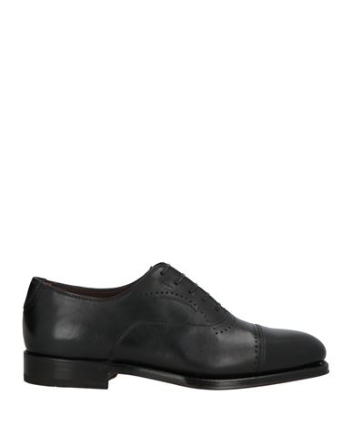 Ferragamo Man Lace-up Shoes Black Size 8.5 Calfskin In Black