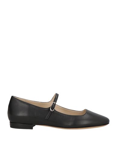Theory Woman Ballet Flats Black Size 8 Leather In Multi