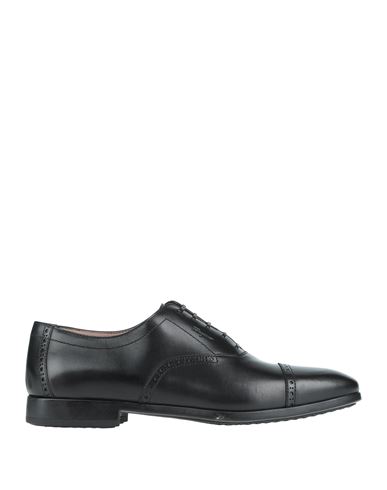 Ferragamo Man Lace-up Shoes Black Size 6.5 Calfskin In Black
