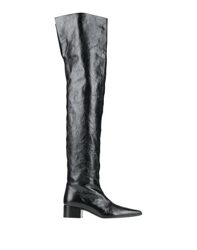 Khaite Woman Boot Black Size 10 Leather In Black