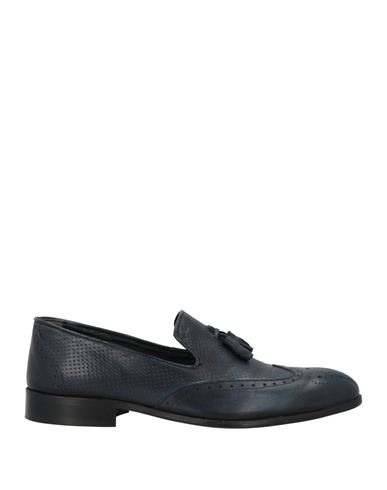 Alessandro Gilles Man Loafers Midnight Blue Size 7 Leather