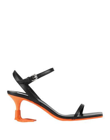 Moschino Couture Woman Sandals Black Size 8 Leather In Black