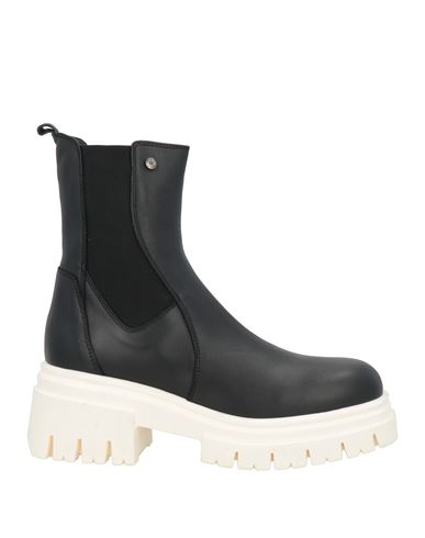 Manila Grace Woman Ankle Boots Black Size 8 Leather In Black