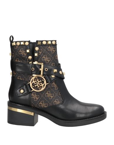 Guess Woman Ankle Boots Black Size 6 Synthetisches Material In Black