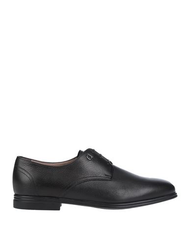 Ferragamo Man Lace-up Shoes Black Size 7.5 Leather In Black