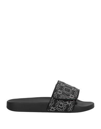 Ferragamo Woman Sandals Black Size 6 Textile Fibers In Multi