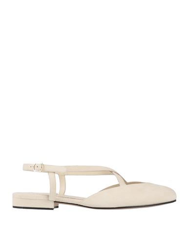 Ferragamo Woman Ballet Flats Ivory Size 8.5 Calfskin In Neutral