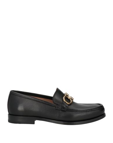 Ferragamo Man Loafers Black Size 6.5 Calfskin In Black