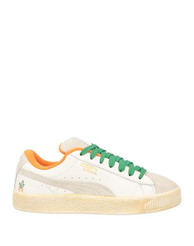 Puma Carrots Man Sneakers Ivory Size 9 Cow Leather In White