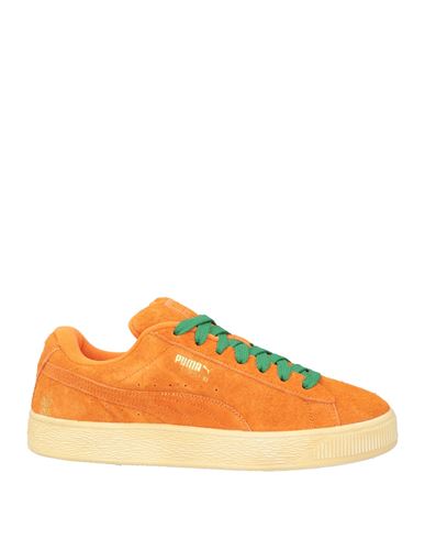 Puma Carrots Man Sneakers Orange Size 13 Cow Leather In Orange