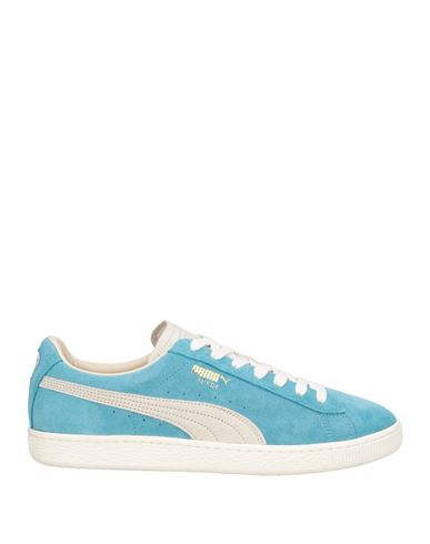 Puma Select Man Sneakers Turquoise Size 9 Leather In Blue
