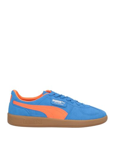 Puma Palermo Man Sneakers Bright Blue Size 6.5 Cowhide In Blue