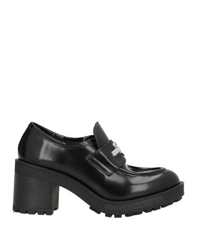 Love Moschino Woman Loafers Black Size 5 Leather