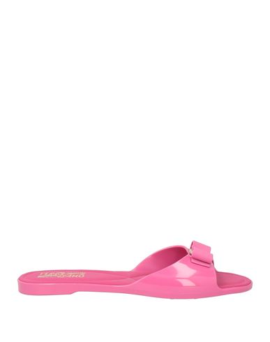 Ferragamo Woman Sandals Fuchsia Size 9 Textile Fibers In Pink