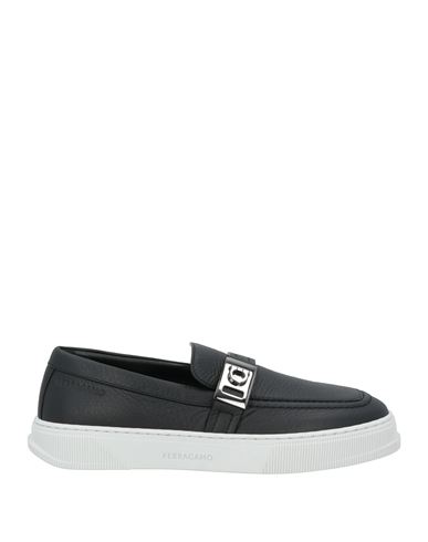Ferragamo Man Sneakers Black Size 7.5 Lambskin