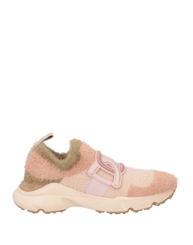 Tod's Woman Sneakers Blush Size 8 Textile Fibers In Animal Print
