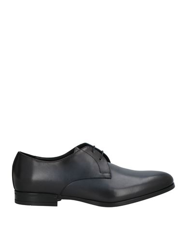 Doucal's Man Lace-up Shoes Midnight Blue Size 7.5 Leather In Blue