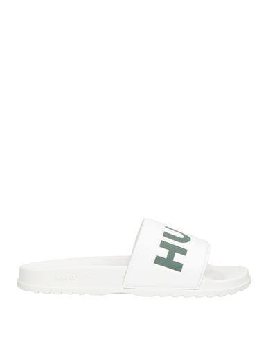 Hugo Boss Hugo Man Sandals White Size 9 Rubber In White