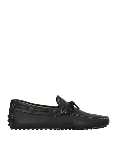 Tod's Man Loafers Black Size 8.5 Leather In Black