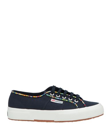 Superga Woman Sneakers Navy Size 7.5 Textile Fibers In Blue