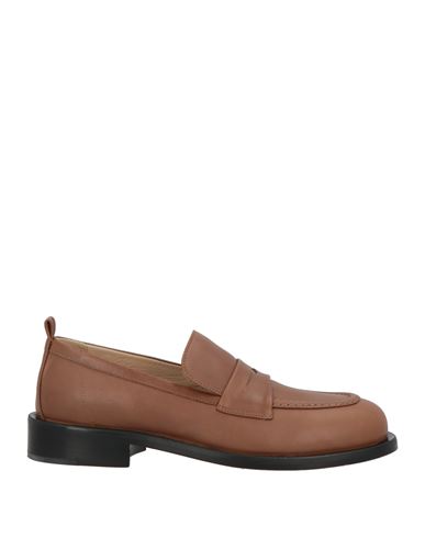 Pomme D'or Woman Loafers Chocolate Brown Size 8 Calfskin In Brown