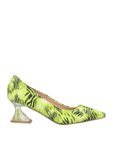 Gaelle Paris Gaëlle Paris Woman Pumps Lime Green Size 7 Textile Fibers In Green