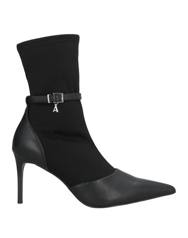 Actitude By Twinset Woman Ankle Boots Black Size 6 Textile Fibers, Synthetisches Material In Black