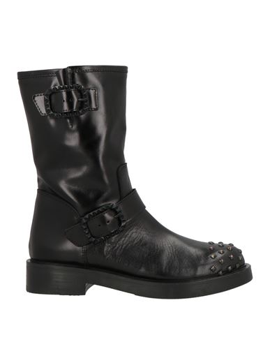 Civico14 Woman Ankle Boots Black Size 8 Leather In Black