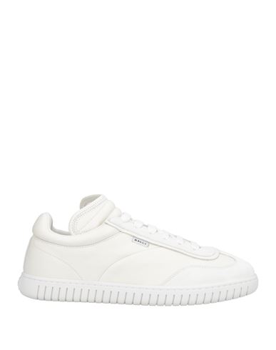 Bally Man Sneakers White Size 9 Leather In Animal Print