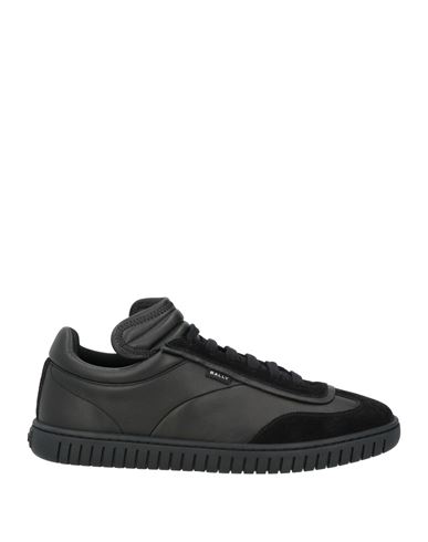 Bally Man Sneakers Black Size 9 Leather In Animal Print