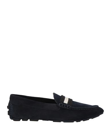 Bally Man Loafers Midnight Blue Size 13 Calfskin In Black