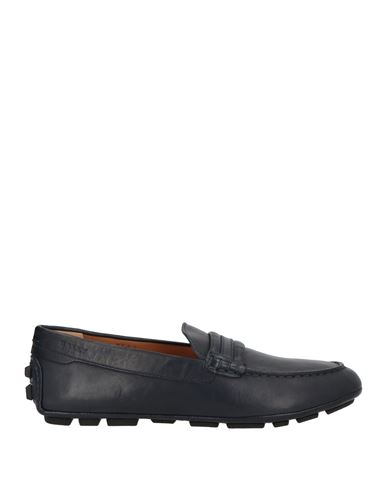 Bally Man Loafers Midnight Blue Size 9 Leather In Blue