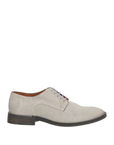 Guess Man Lace-up Shoes Light Grey Size 10.5 Leather In Gray