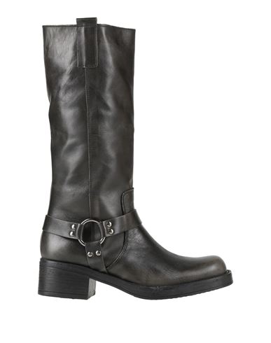 Stilosophy Woman Boot Charcoal Size 9 Leather In Gray