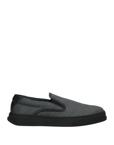 Ferragamo Man Sneakers Charcoal Size 7.5 Textile Fibers In Gray