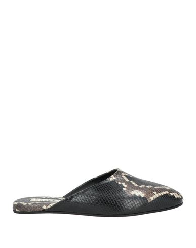 Bally Man Mules & Clogs Black Size 9 Goat Skin In Animal Print