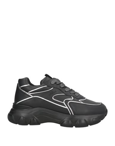 Hogan Woman Sneakers Black Size 6.5 Leather In Black