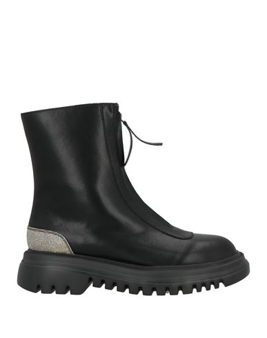 Tosca Blu Studio Woman Ankle Boots Black Size 7 Leather, Synthetisches Material