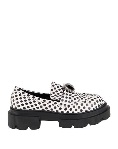 Tosca Blu Woman Loafers White Size 8 Leather In Black