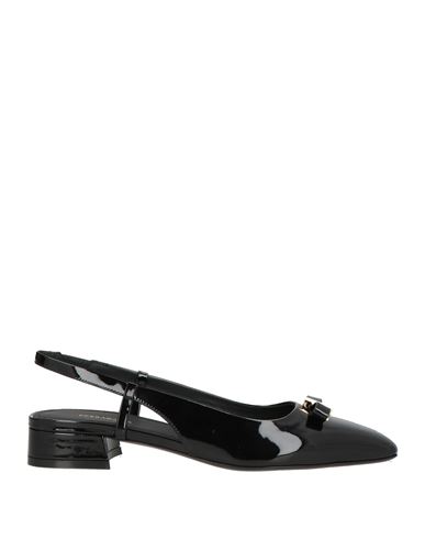 Ferragamo Woman Ballet Flats Black Size 6 Leather In Black