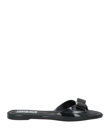 Ferragamo Woman Sandals Black Size 6 Rubber In Black