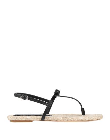 Stuart Weitzman Woman Thong Sandal Black Size 7.5 Leather In Black
