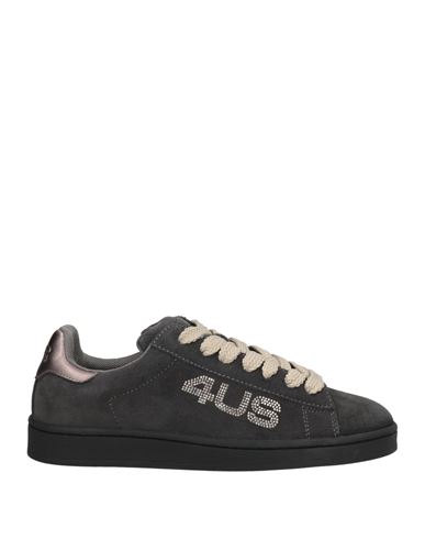 Paciotti 4us Woman Sneakers Charcoal Size 8 Leather In Gray