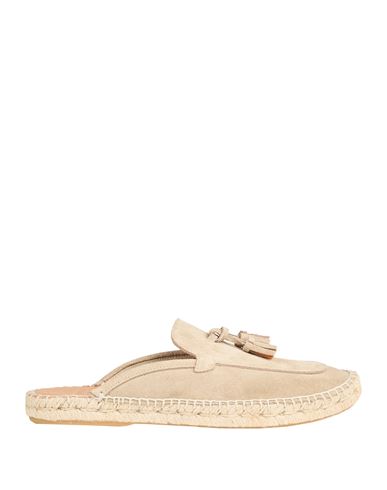 Abarca Woman Espadrilles Beige Size 9 Leather In Neutral