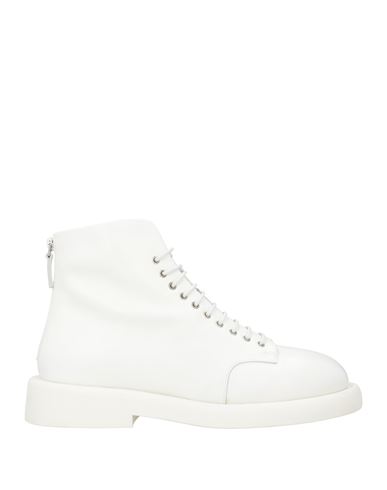 Marsèll Gomme Man Ankle Boots White Size 9 Calfskin In White