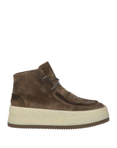 Marsèll Man Ankle Boots Military Green Size 8 Leather In Brown