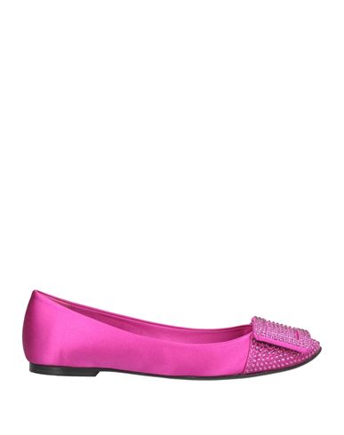 Roger Vivier Woman Ballet Flats Fuchsia Size 4.5 Textile Fibers In Pink
